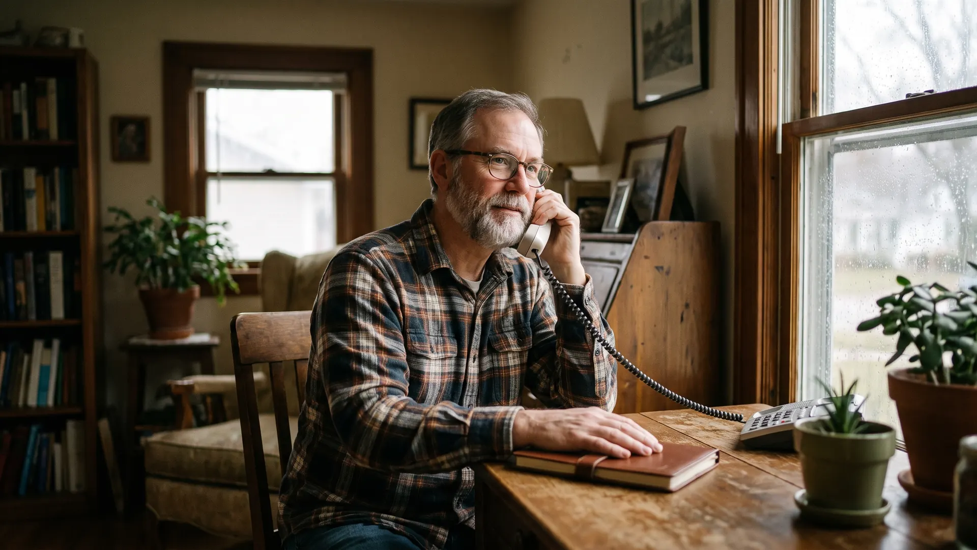 Homeowner calling his servicer to discuss mortgage forbearance options during a period of financial hardship